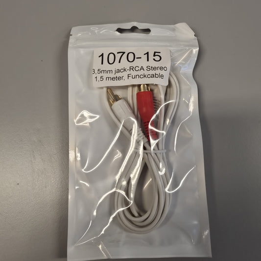 Aux minijack til rca 1,5 meter kabel