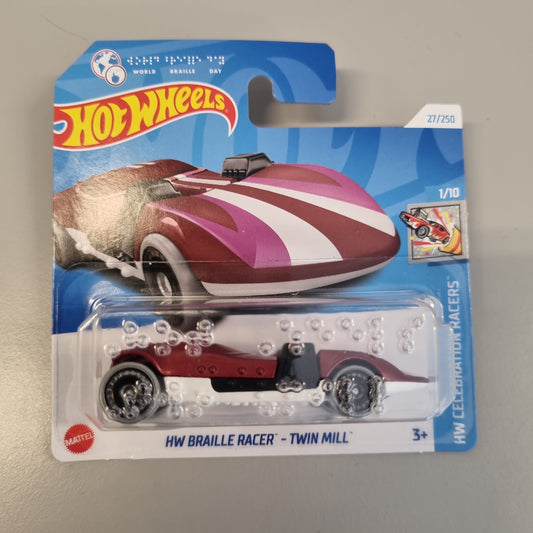 Hot Wheels : HW BRAILLE RACER - TWIN MILL ( Blindeskrift )