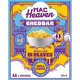 MAC & CHEESE MAC HEAVEN CHEDDAR 184g - Digg Hurtigmiddag!