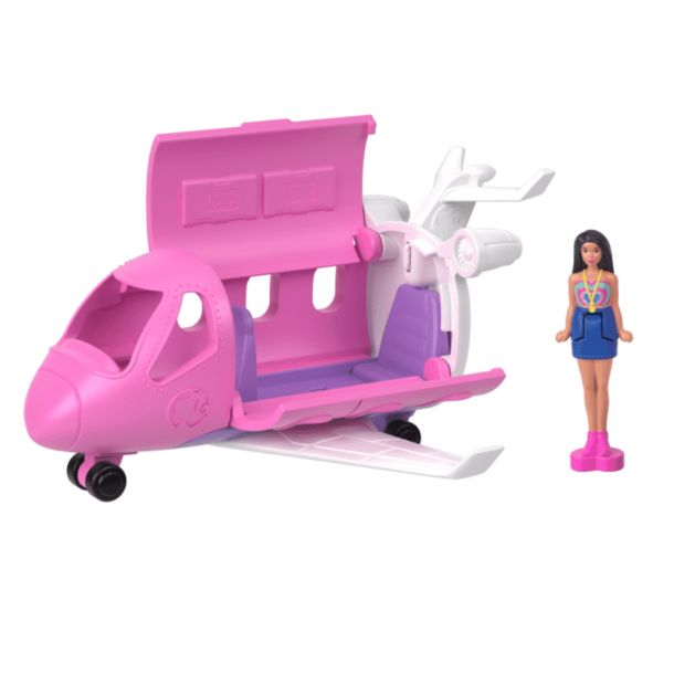 Mattel Mini BarbieLand : Color Change Dreamplane + mini dukke og tilbehør