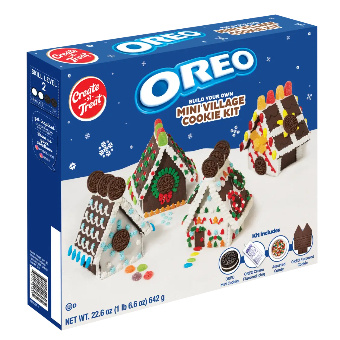 CREATE A TREAT OREO VILLAGE COOKIE KIT 642g - Bygg en magisk OREO-Julelandsby!