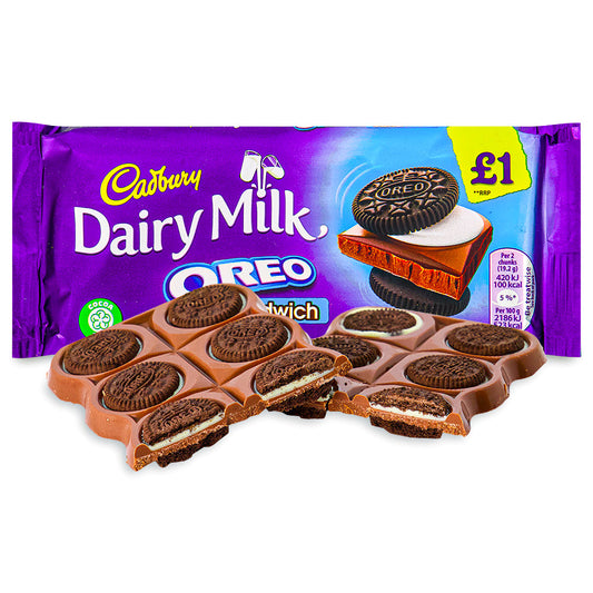 Cadbury Dairy Milk Oreo Sandwich Sjokoladeplate (96g)