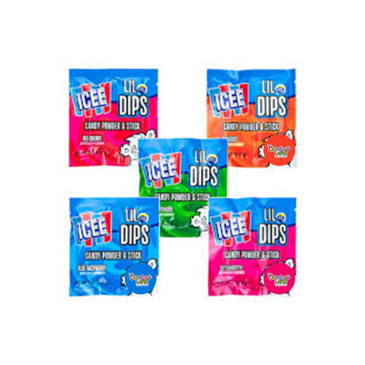 Icee dips candy powder and stick