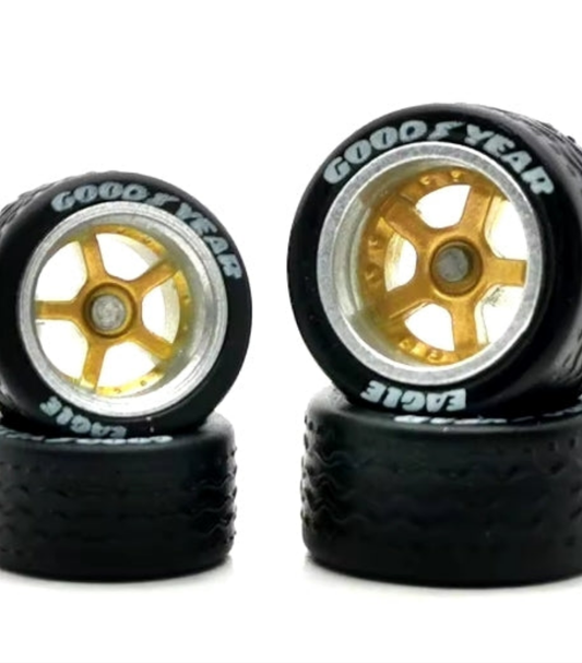 1/64 felger : 5 spoke Felger m/ "Good Year" dekk ( 10,8mm + 12,8mm )