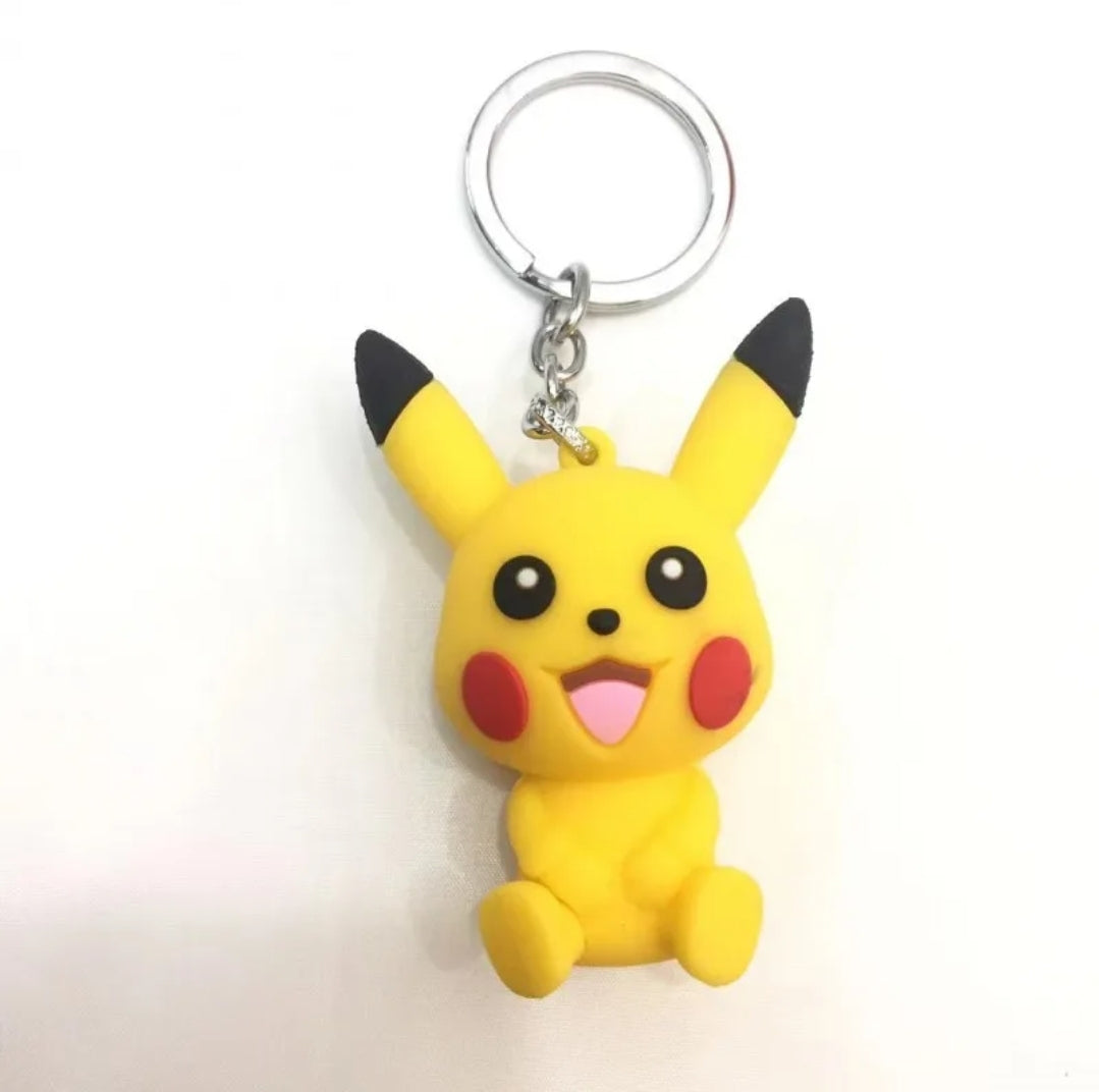 Nøkkelring Pikachu 3D gummi-figur