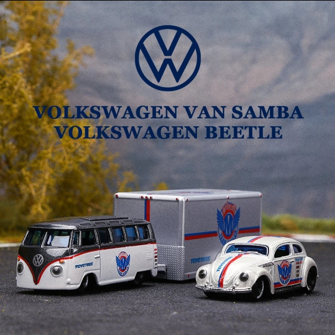 Maisto Design : Team Hauler VW Bug + VW T1 Samba + Biltransporter