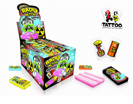 Johnny Bee Radio Active Tattoo Bubble Gum