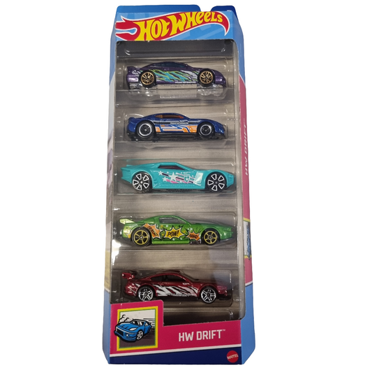 Hot Wheels 5 pack : HW Drift (Nissan Silvia S15 , Ford Mustang , Camaro , m.fler)