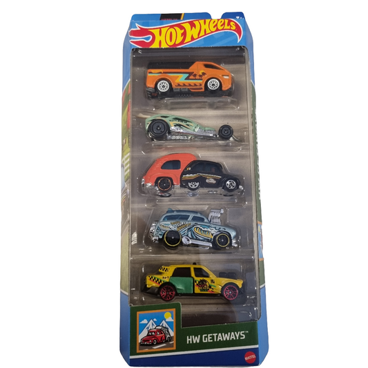 Hot Wheels 5 pack : HW Getaway (Surf Crate , RV There Yet , m.fler)