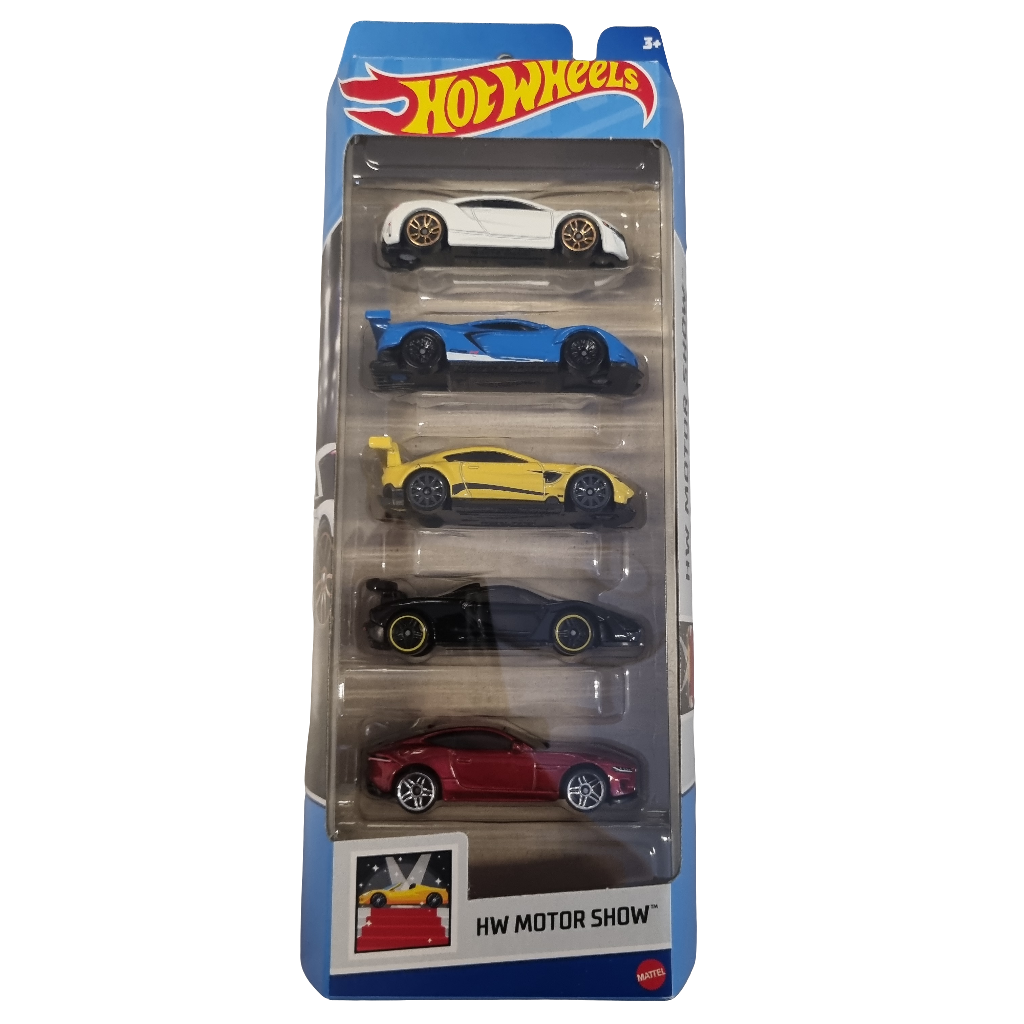 Hot Wheels 5 pack : HW Motor Show (McLaren Senna , Acura NSX , Corvette , Jaguar , m.fler)