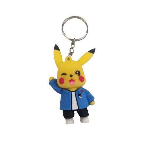 Nøkkelring Pikachu 3D gummi-figur