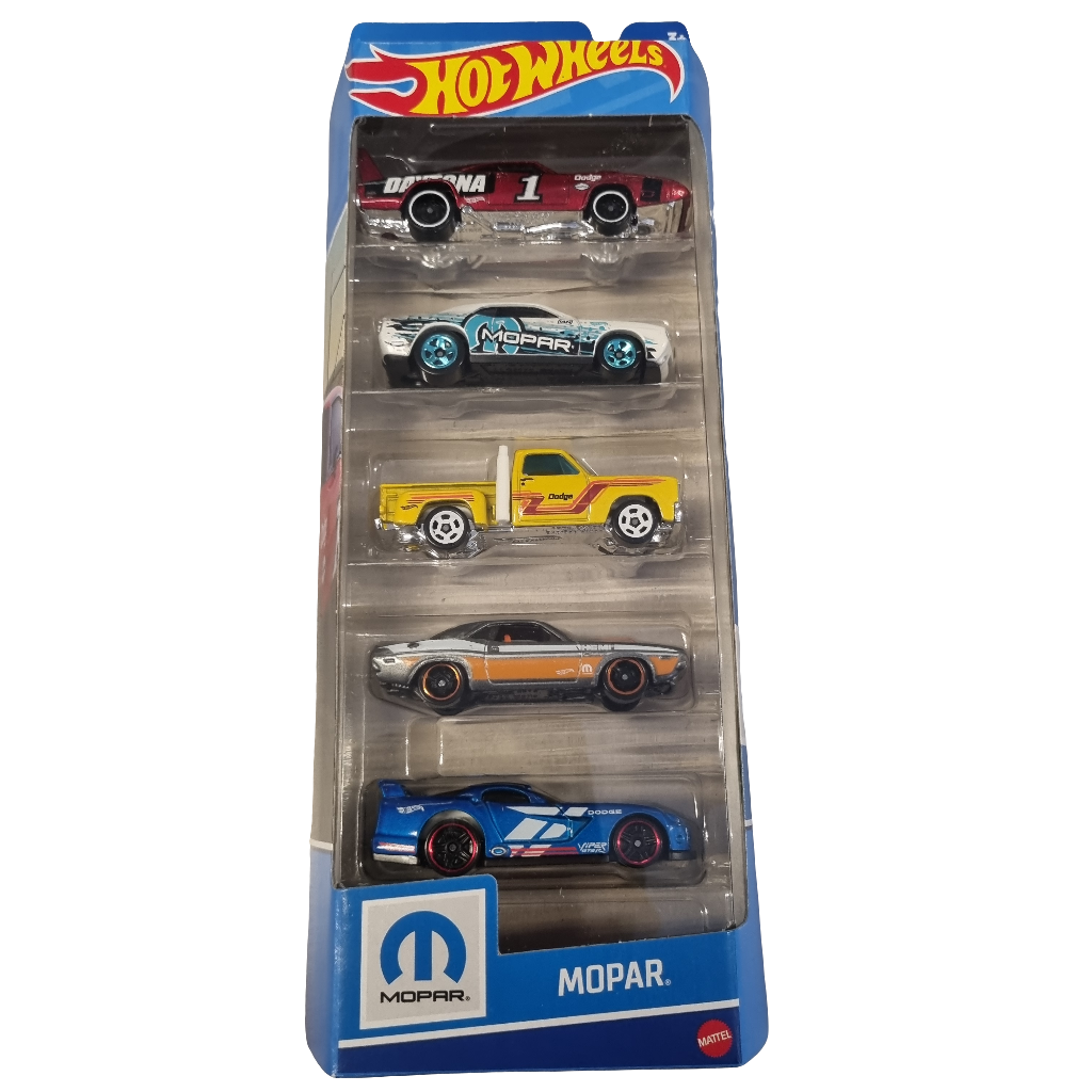 Hot Wheels 5 pack : MOPAR ( Dodge Challenger , Charger , Viper , Li'l Red Express Truck, m.fler)