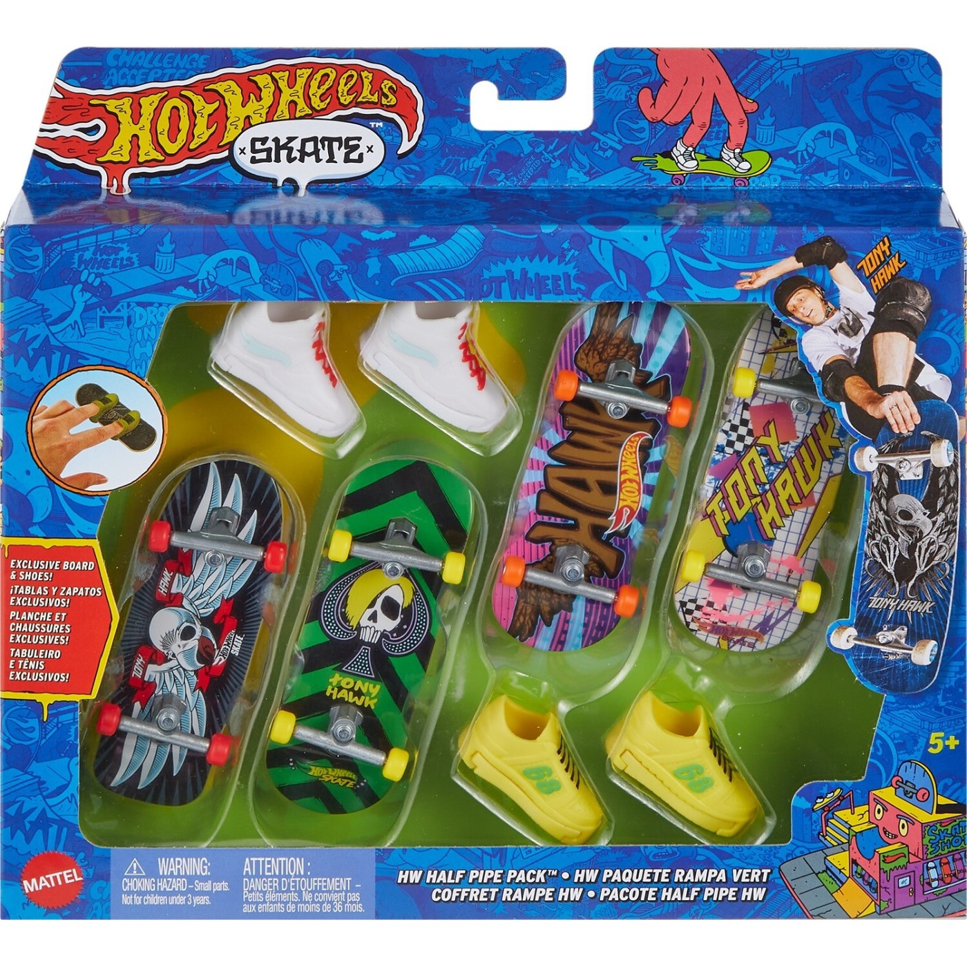 HotWheels Skate 4 pack :  HW Half Pipe Pack