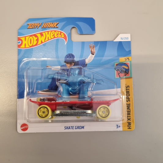 HotWheels : Skate Grom ( Tony Hawk ) rød blå