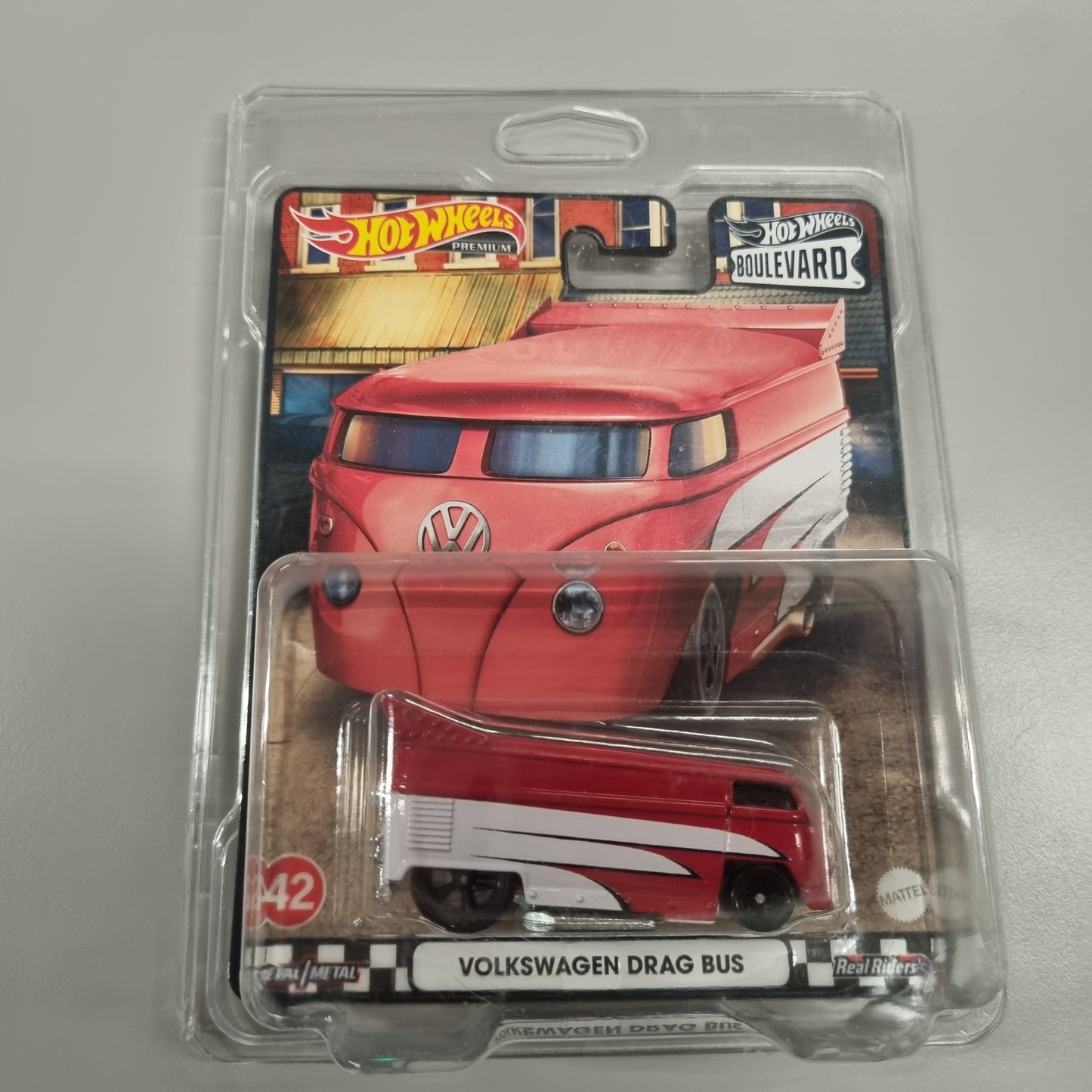 Hot wheels Premium : Volkswagen Drag Bus (med protector)