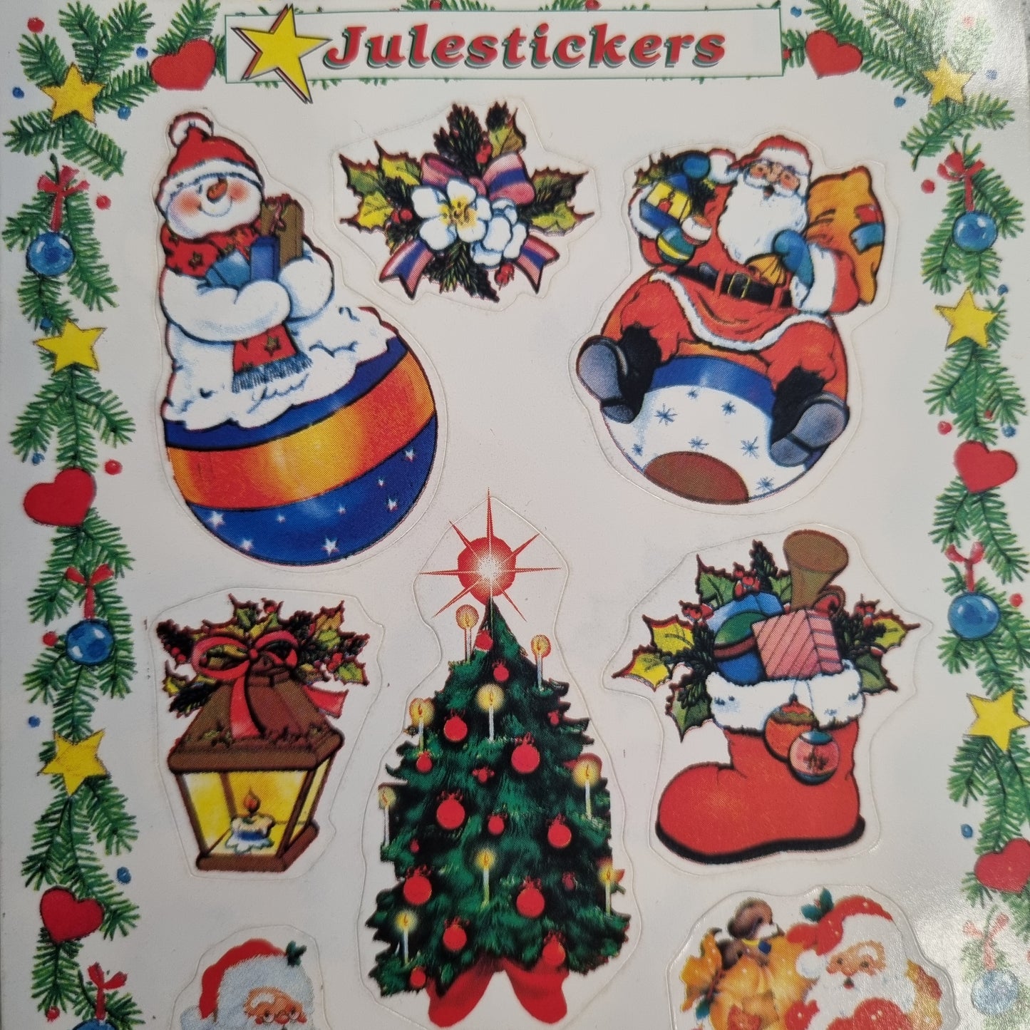 Retro Julestickers (2 ark)