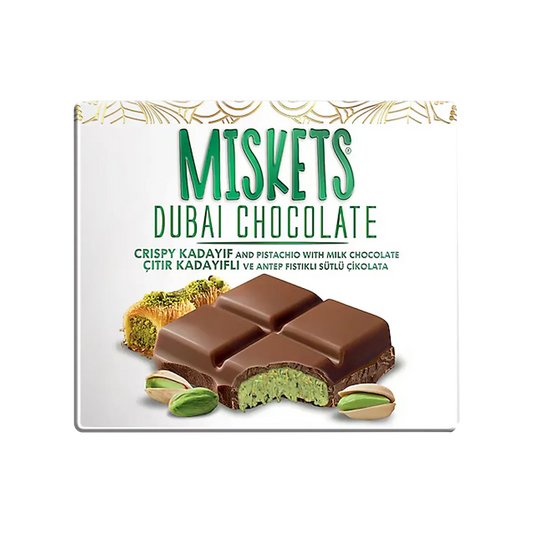 Miskets Dubai Chocolate Crispy Kadayif and pistachio milk chocolate (100g)